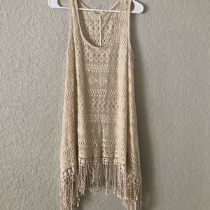 Lace long tank